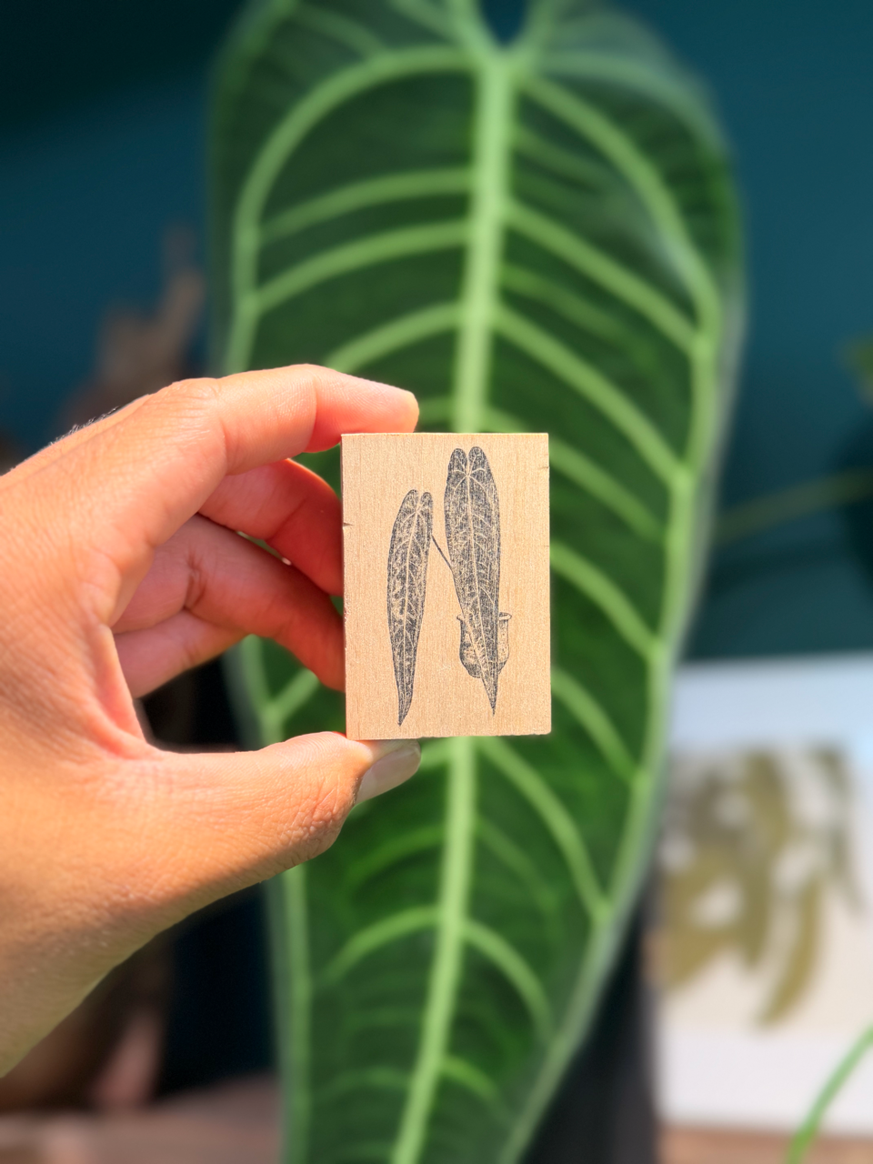 Queen Anthurium Wooden Stamp