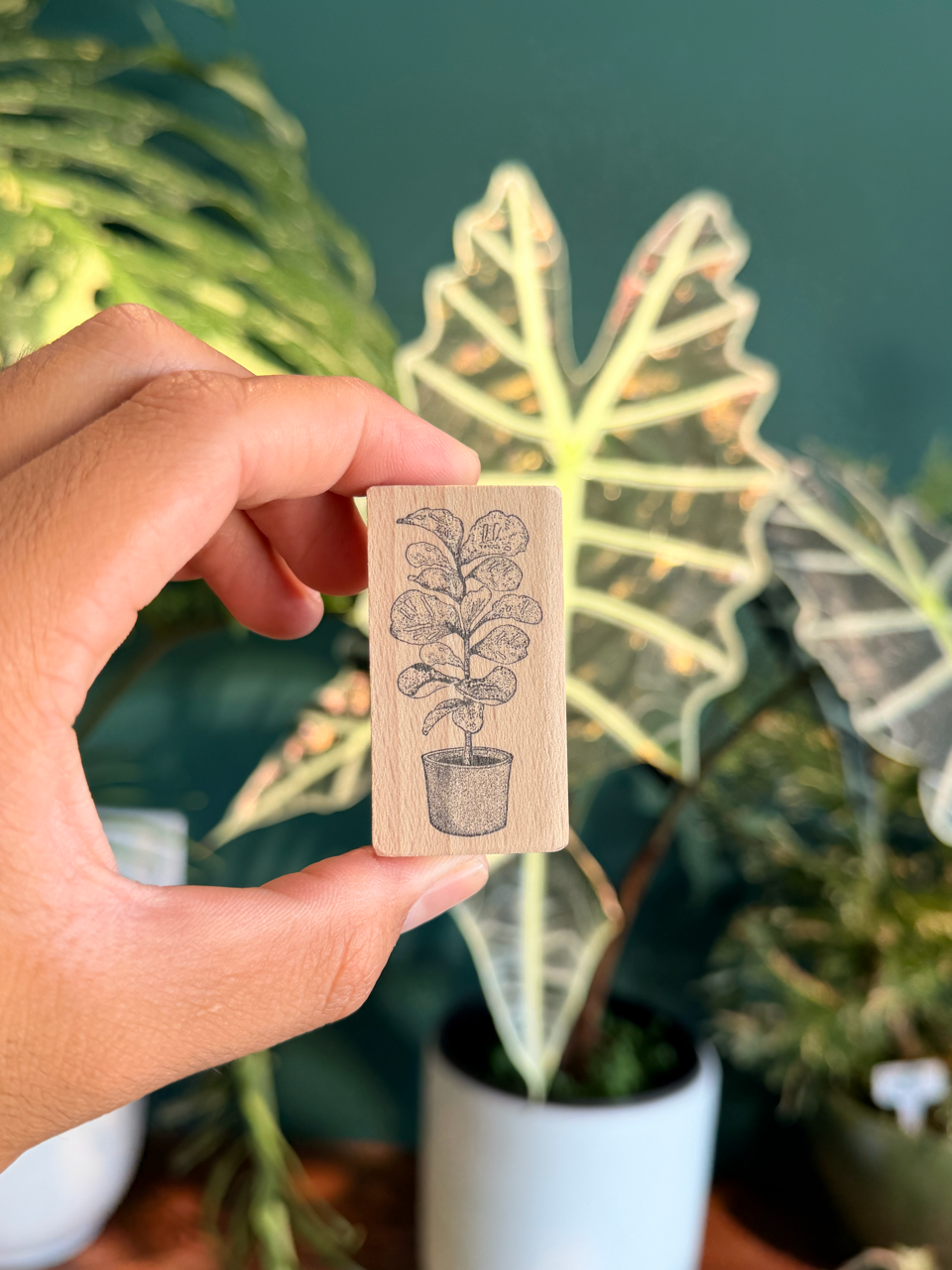 Fig Tree Wooden Stamp
